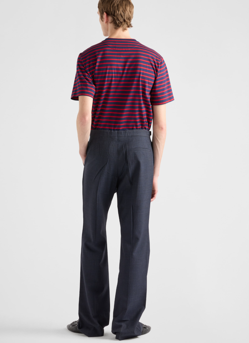 PRA* Striped cotton T-shirt