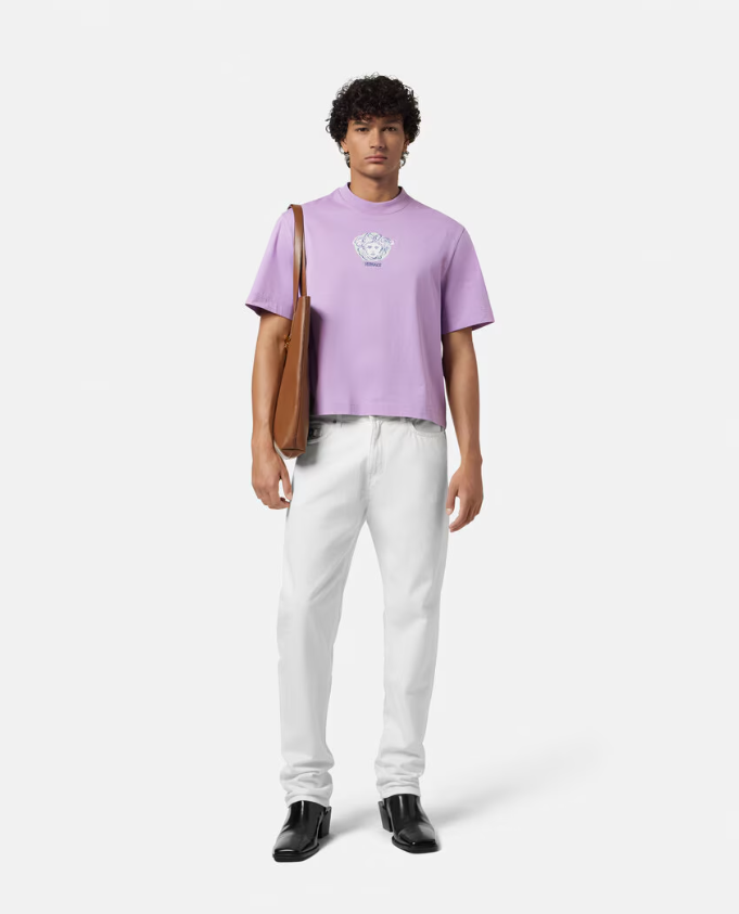 VERSA* Embroidered Painted Medusa T-Shirt