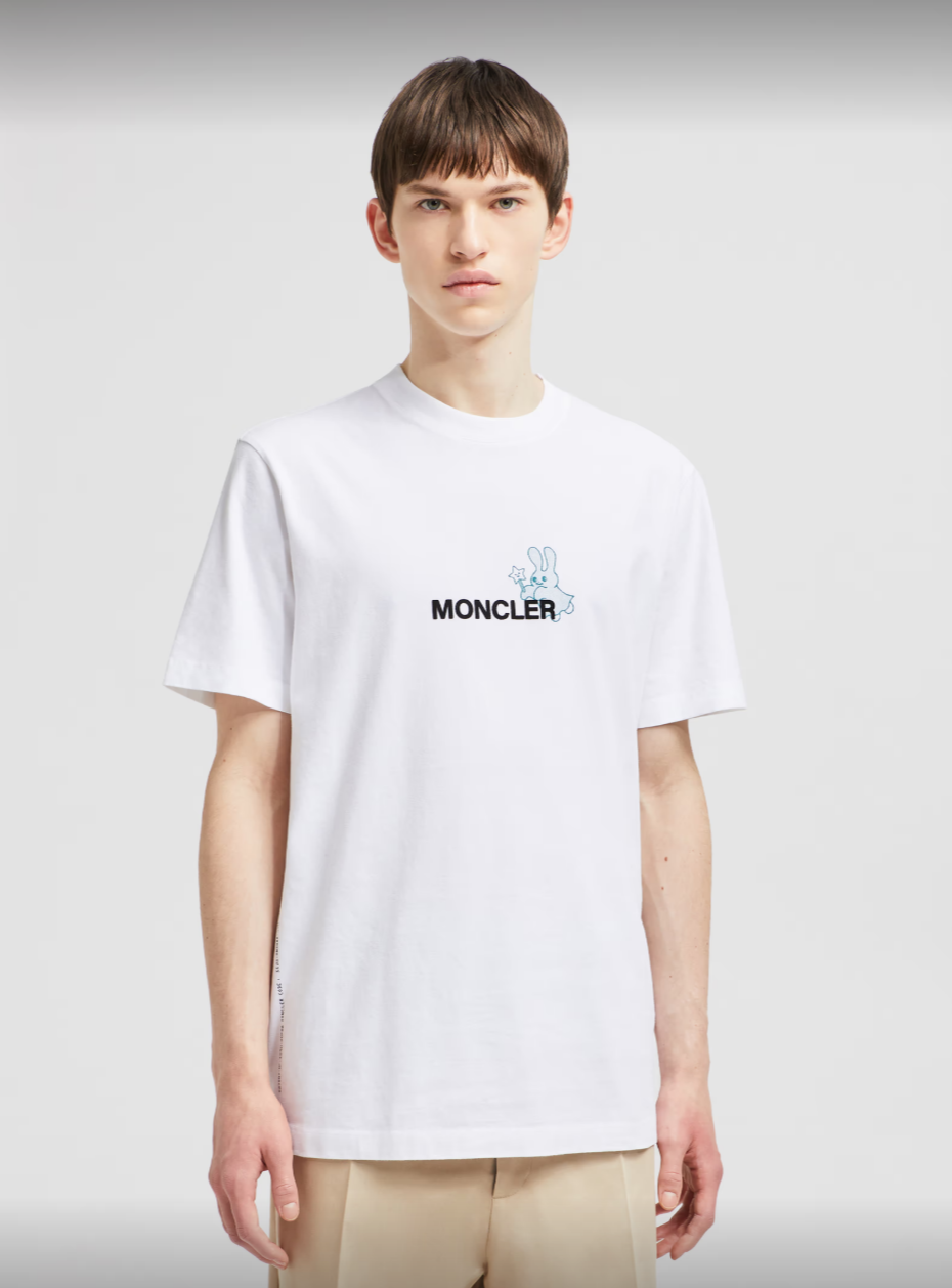 MONCL* x FRGNT Cartoon Logo Cotton T-Shirt