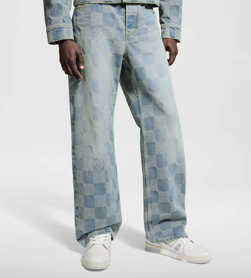 LOUI*V Damier Denim Skate Pants