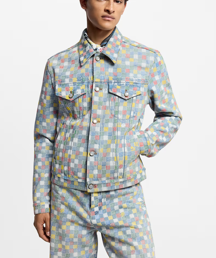 LOUI*V Damier Denim Trucker Jacket