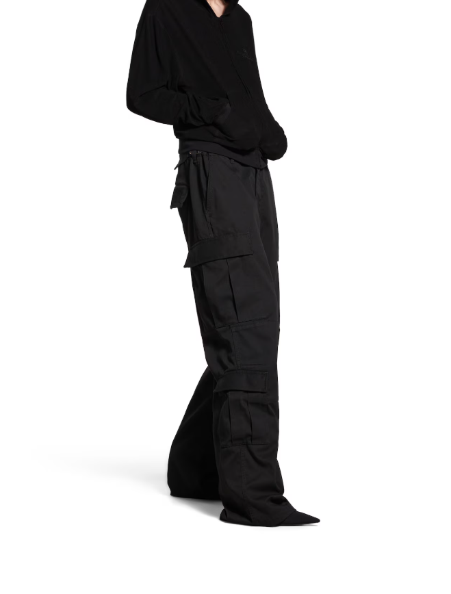 BALENC* Cargo Pants Regular Fit in black workwear twill