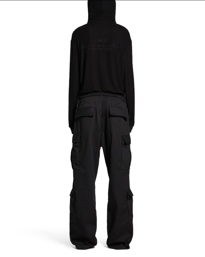 BALENC* Cargo Pants Regular Fit in black workwear twill