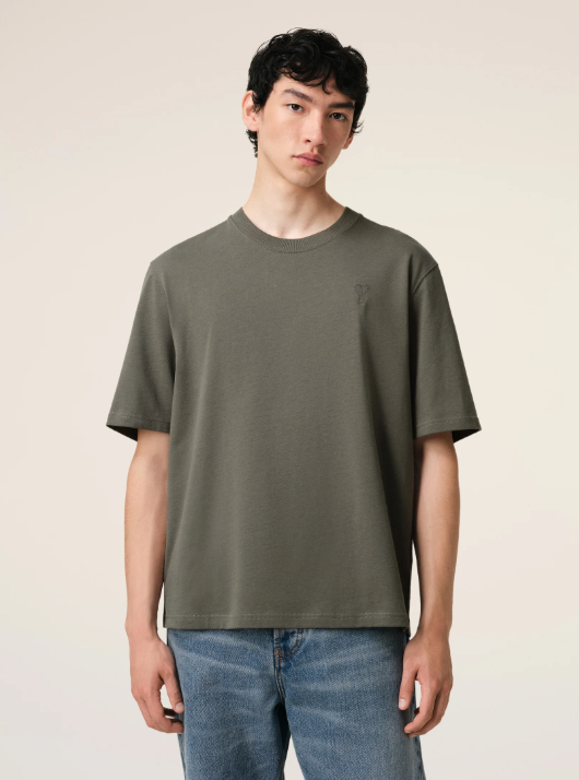 Am1 de Coeur Taupe Cotton Tonal T-Shirt