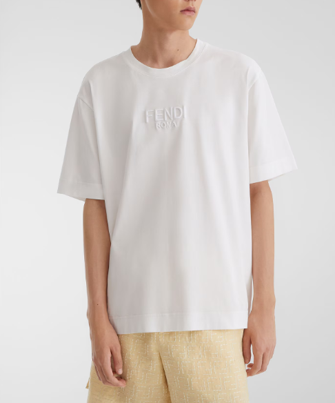 FEND1 Embellished with 3D-effect T-shirt