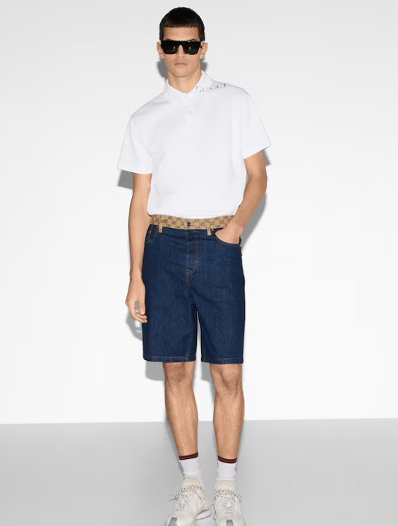 GUC* Printed cotton polo shirt