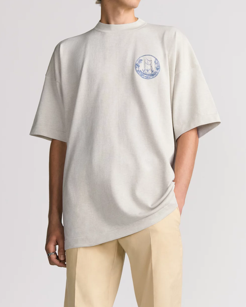 DIO* AND HYLT0N NEL Knit T-Shirt, Oversized Fit