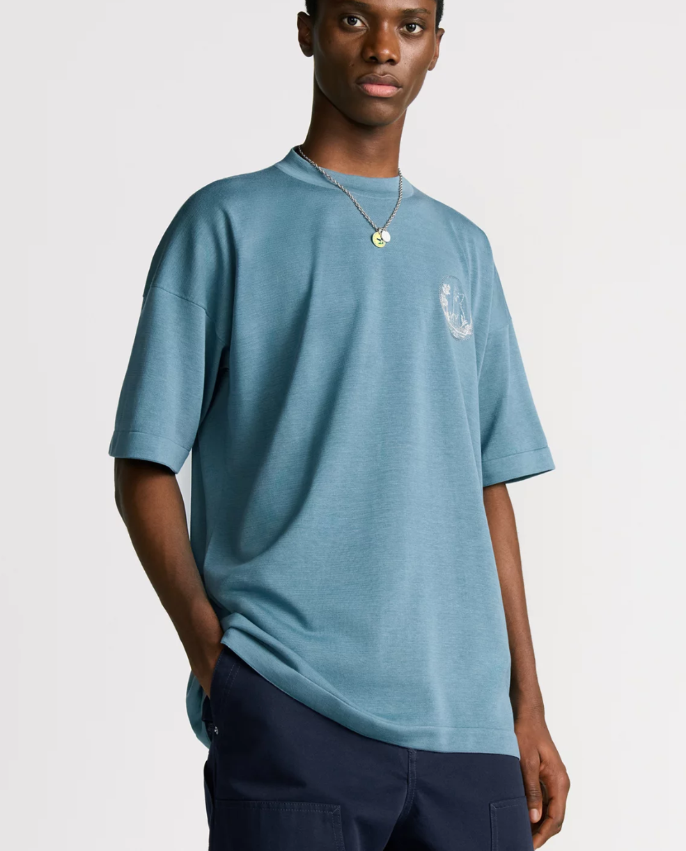 DIO* AND HYLT0N NEL Knit T-Shirt, Oversized Fit