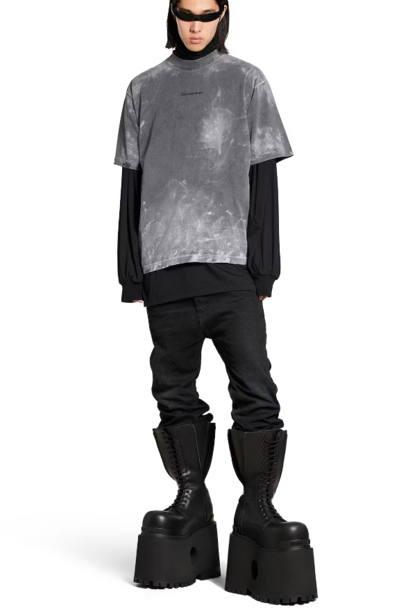 BALENC* Men's Back T-shirt Medium Fit in Grey
