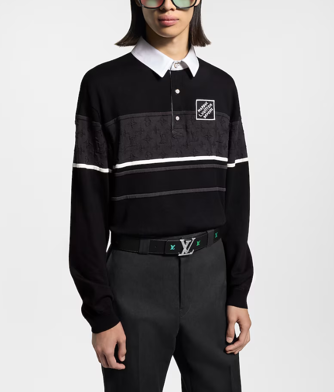 LOUI*V Monogram Debossed Suede Tracksuit Jacket