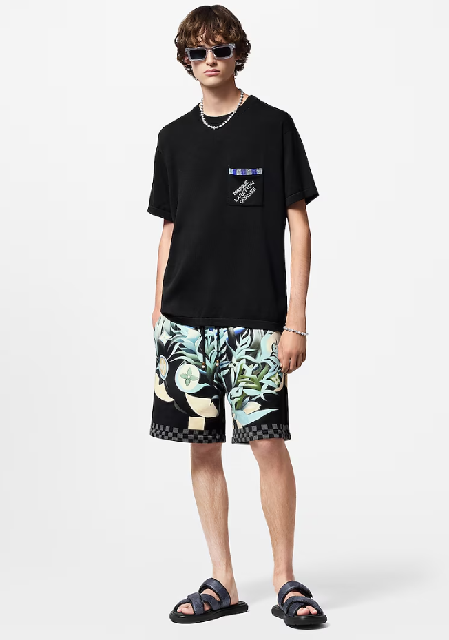 LOUI*V Embellished Short-Sleeved Cotton Crewneck