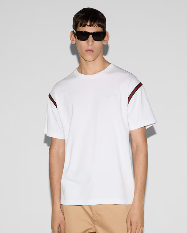 GUC* Cotton jersey T-shirt with Web
