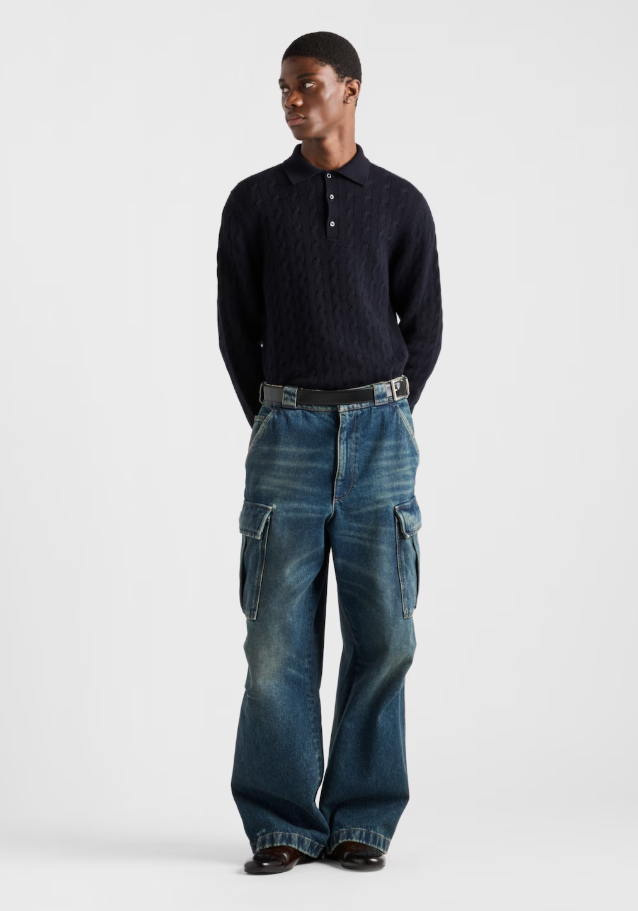 PRA* Denim cargo jeans