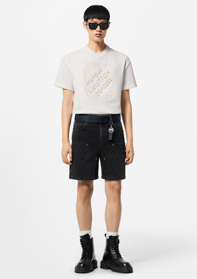 LOUI*V Embroidered Signature Cotton T-Shirt