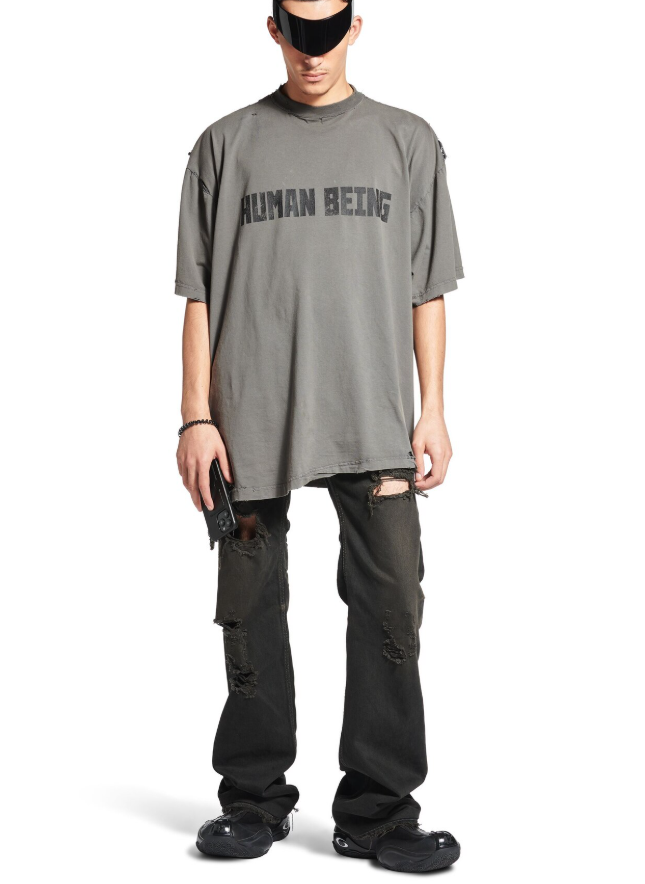 BALENC* Human Being Shifted T-shirt