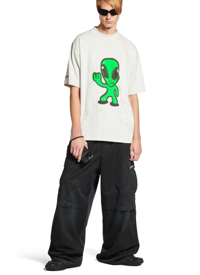 BALENC* High There + Dripley T-shirt Medium Fit in Dirty White