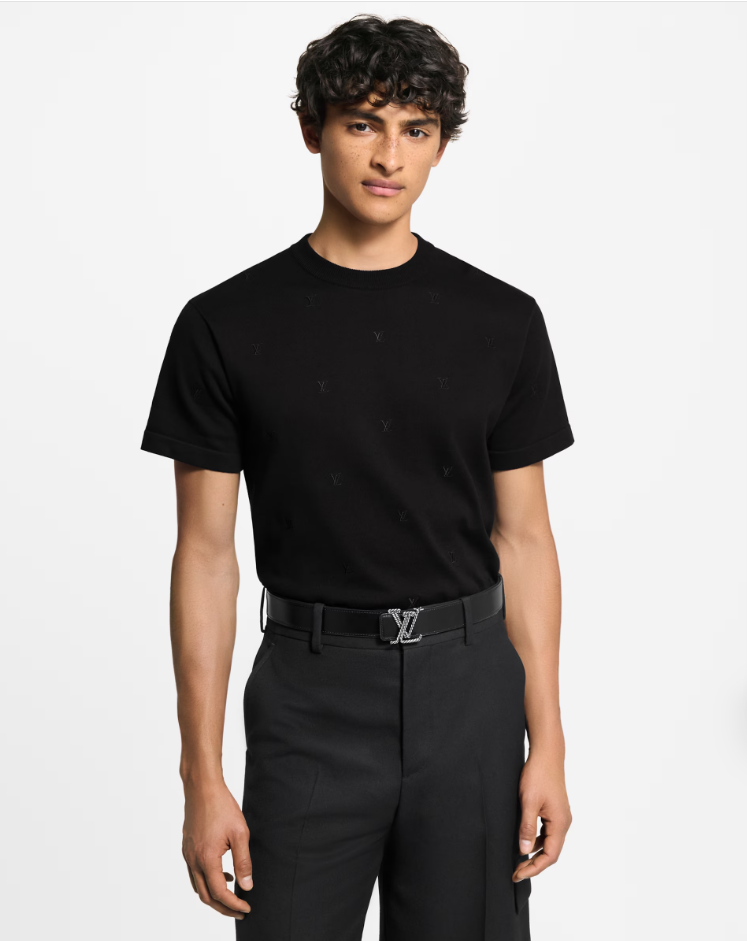 LOUI*V Blason Embroidered Short-Sleeved Crewneck