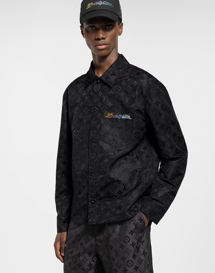 LOUI*V Monogram Moire Jacquard Silk Overshirt
