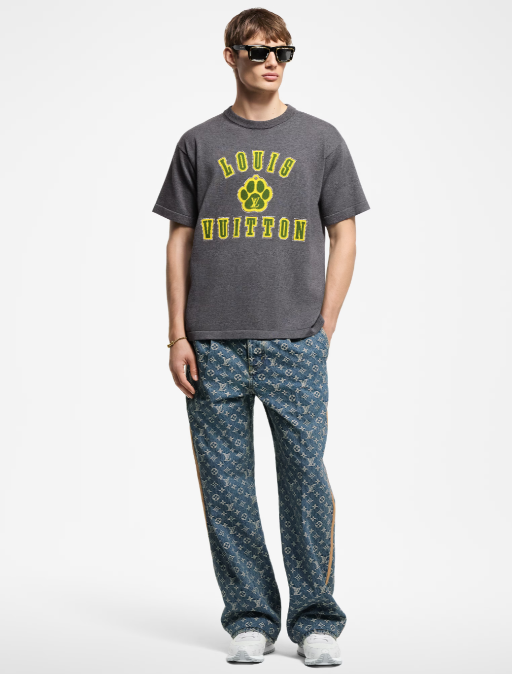 LOUI*V Embellished Short-Sleeved Cotton Crewneck