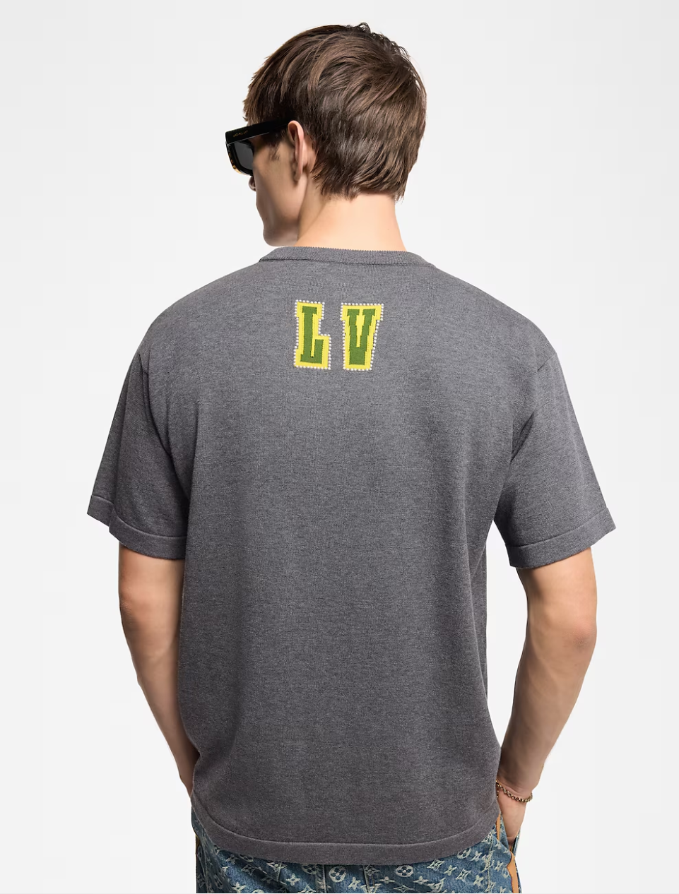 LOUI*V Embellished Short-Sleeved Cotton Crewneck