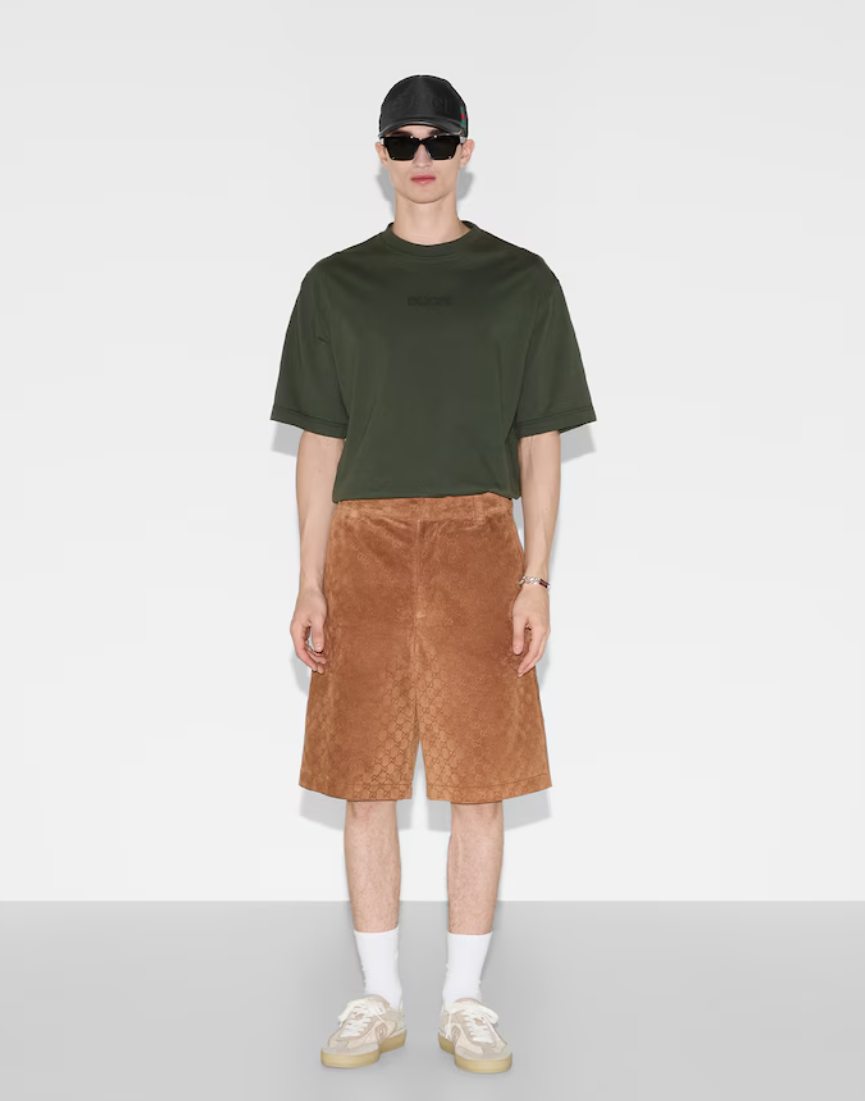 GUC* Embroidered cotton jersey T-shirt