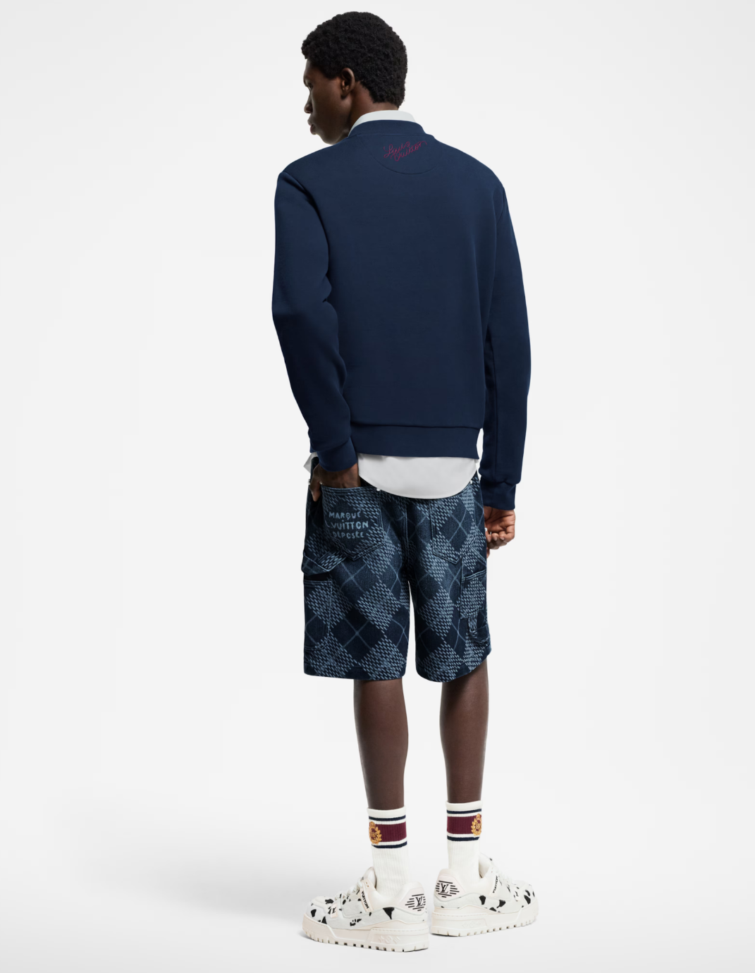 LOUI*V Embroidered Cotton Crewneck