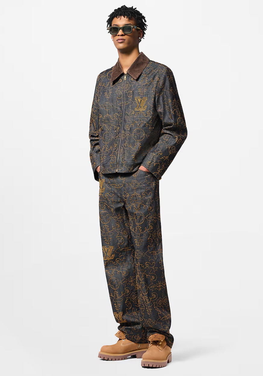 LOUI*V Embroidered Denim Workwear Jacket