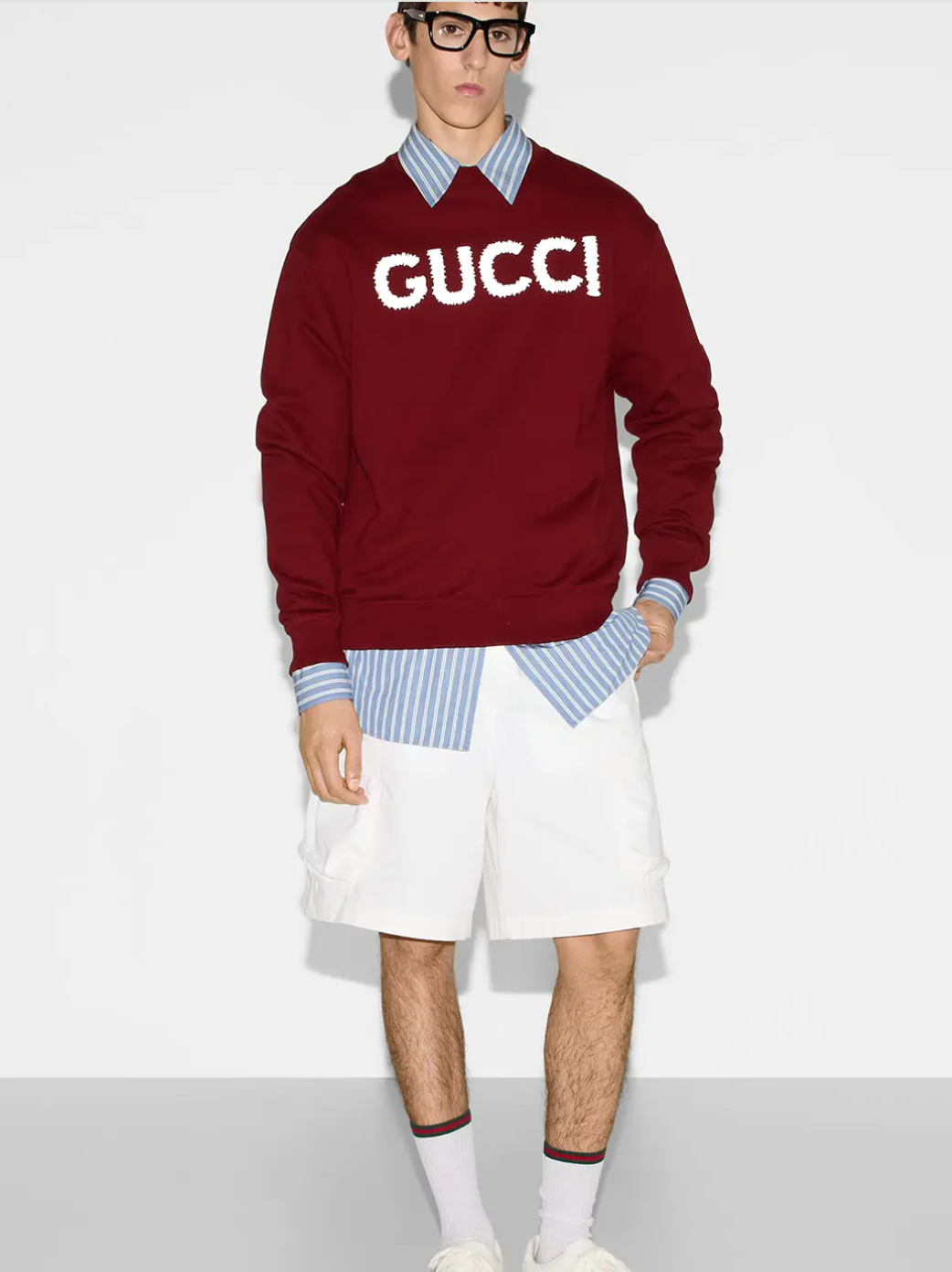 GUC* Cotton jersey hooded sweatshirt with embroidery