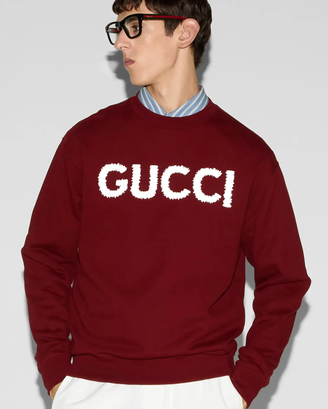 GUC* Cotton jersey hooded sweatshirt with embroidery