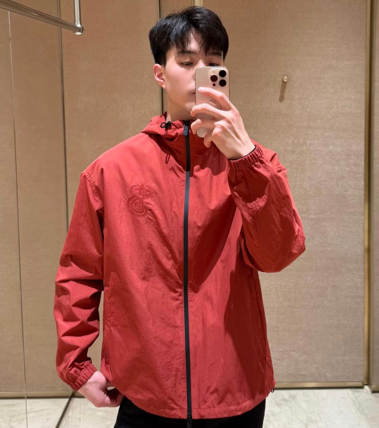 BURB* Nylon Cotton Hooded Jacket
