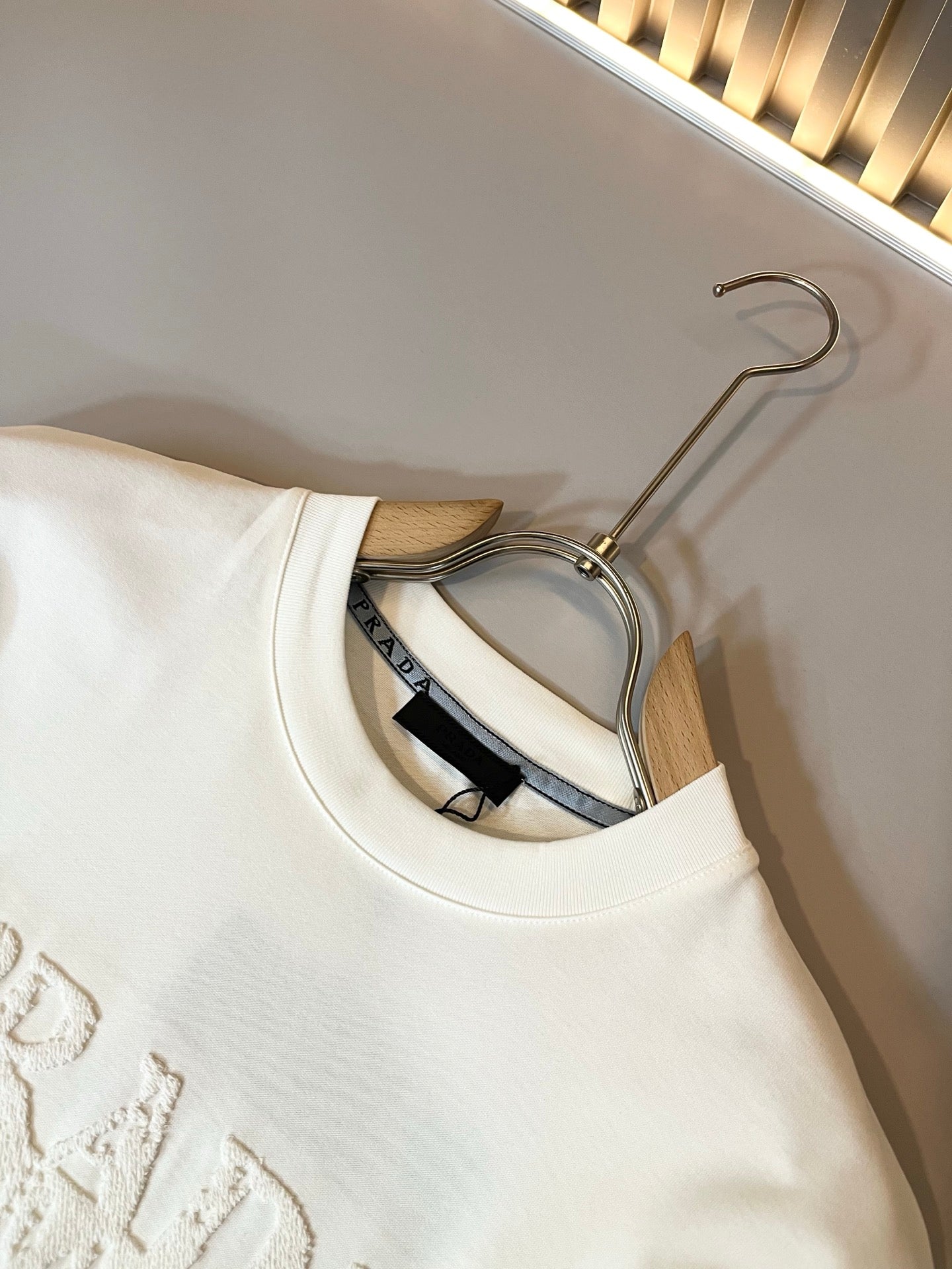 PRA* 2025ss new cotton t-shirt pattern embroidery