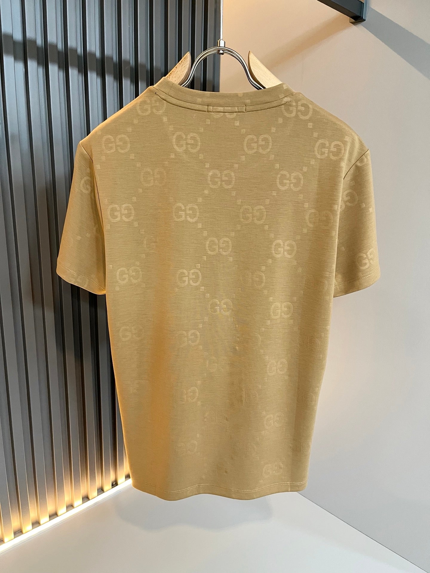 GUC* 2025ss new cotton t-shirt dark pattern logo