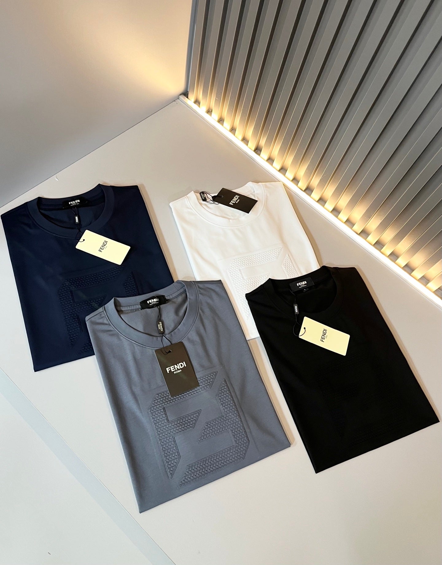 FEND1 2025ss new t-shirt Pattern lamination