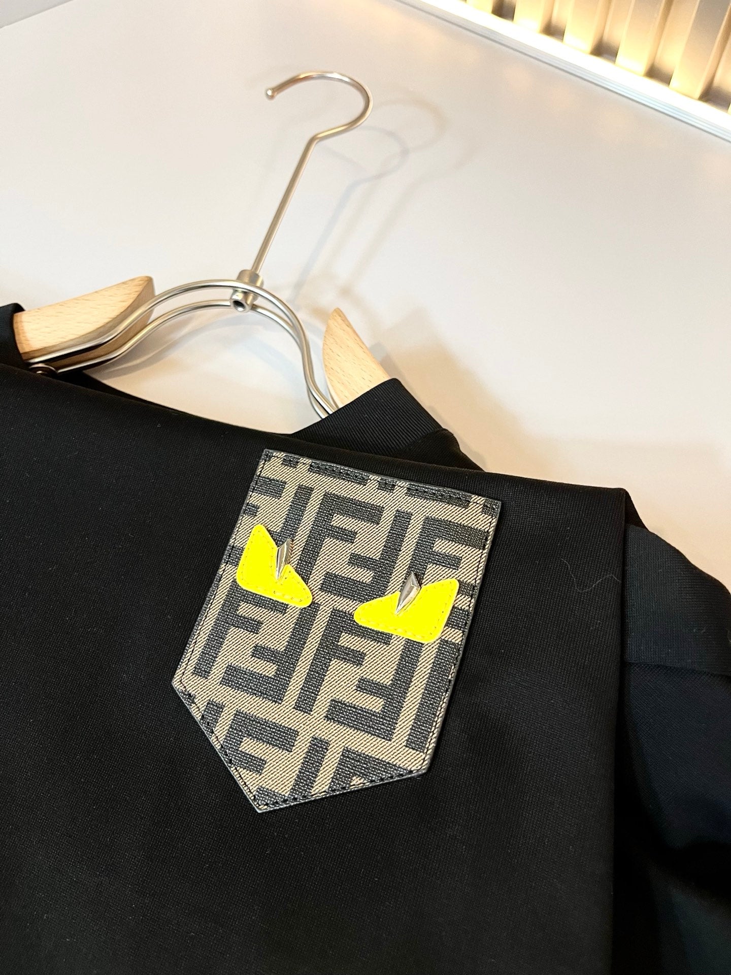 FEND1 2025ss new t-shirt leather trimming