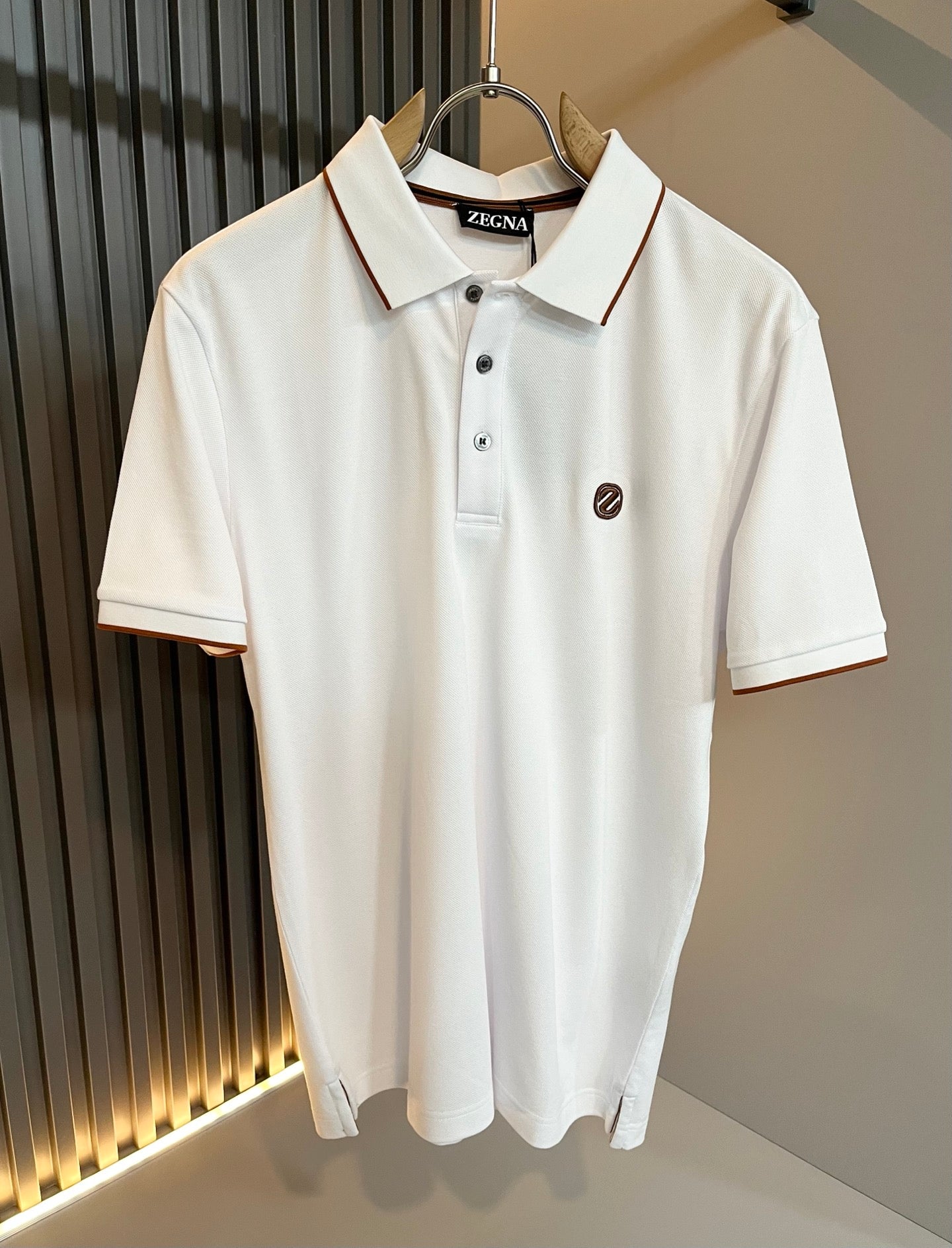 ZEGN* 2025ss new polo embroidered logo