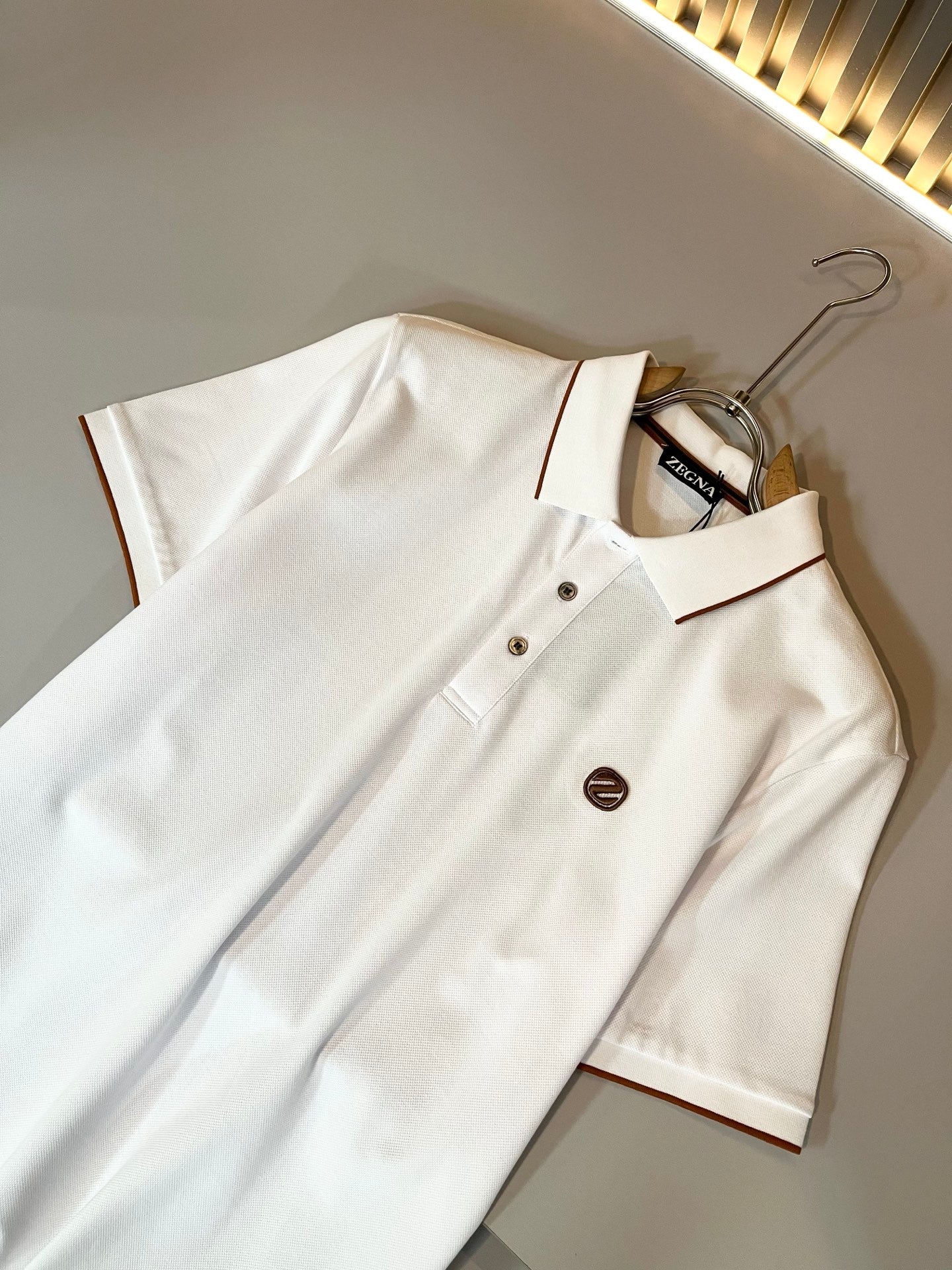 ZEGN* 2025ss new polo embroidered logo