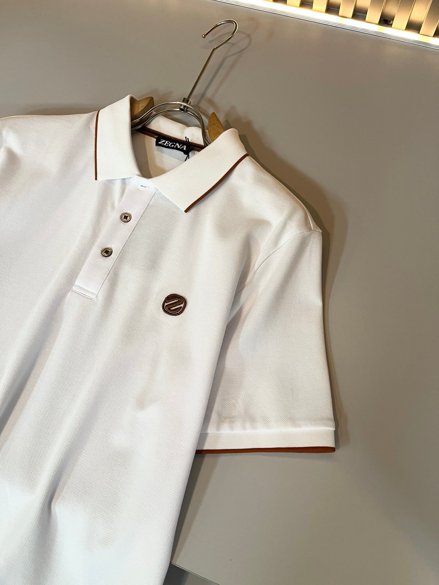 ZEGN* 2025ss new polo embroidered logo