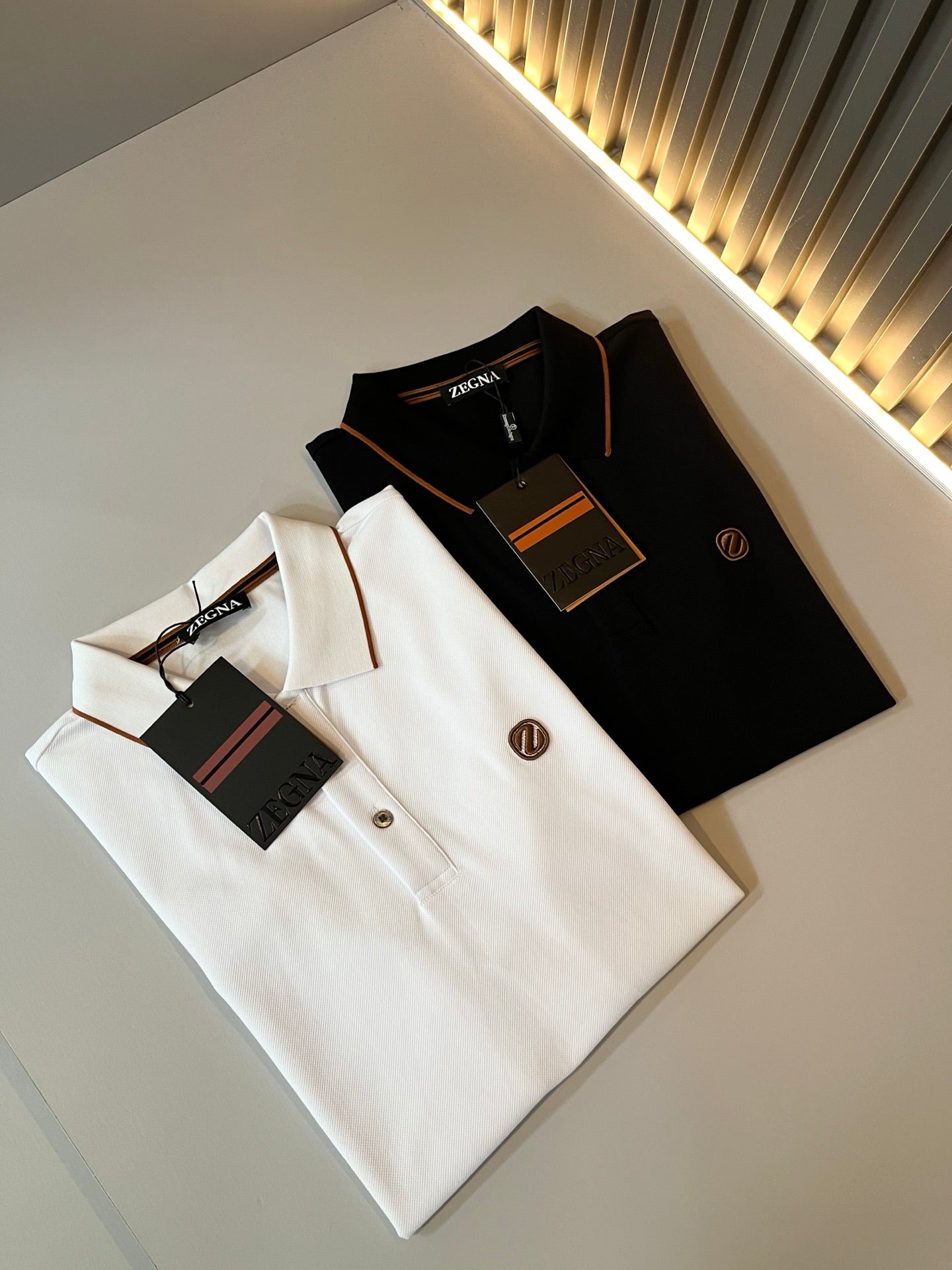 ZEGN* 2025ss new polo embroidered logo