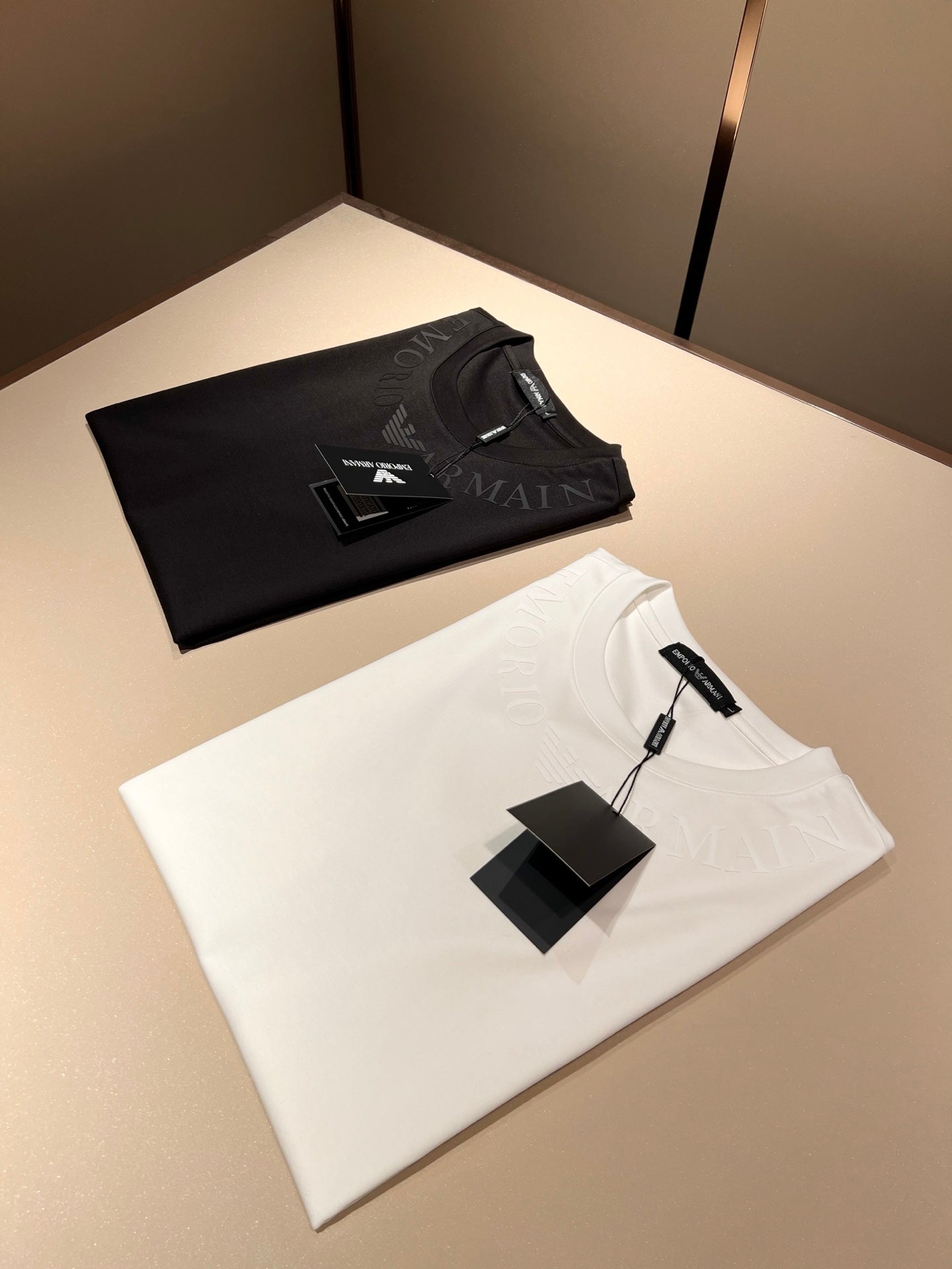 ARMA* 2025ss new t-shirt logo lamination on collar