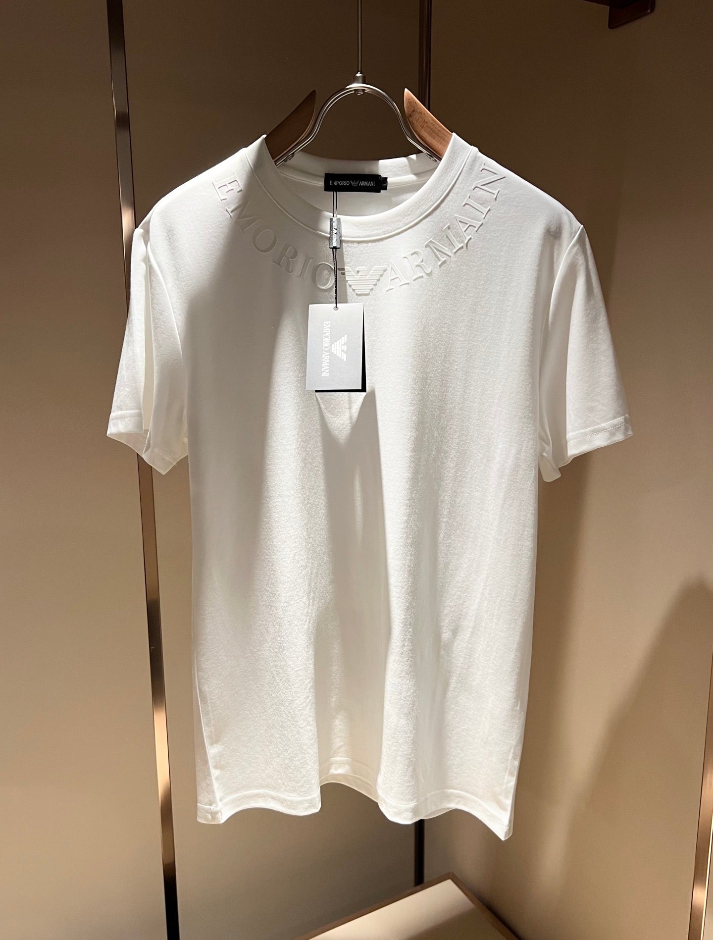 ARMA* 2025ss new t-shirt logo lamination on collar