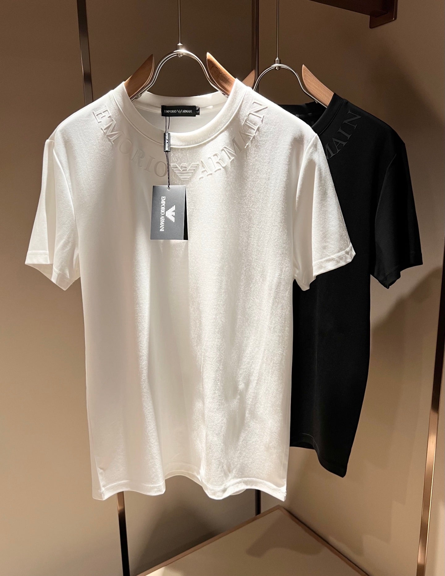 ARMA* 2025ss new t-shirt logo lamination on collar