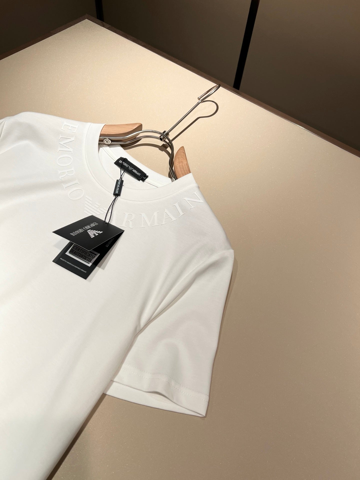 ARMA* 2025ss new t-shirt logo lamination on collar
