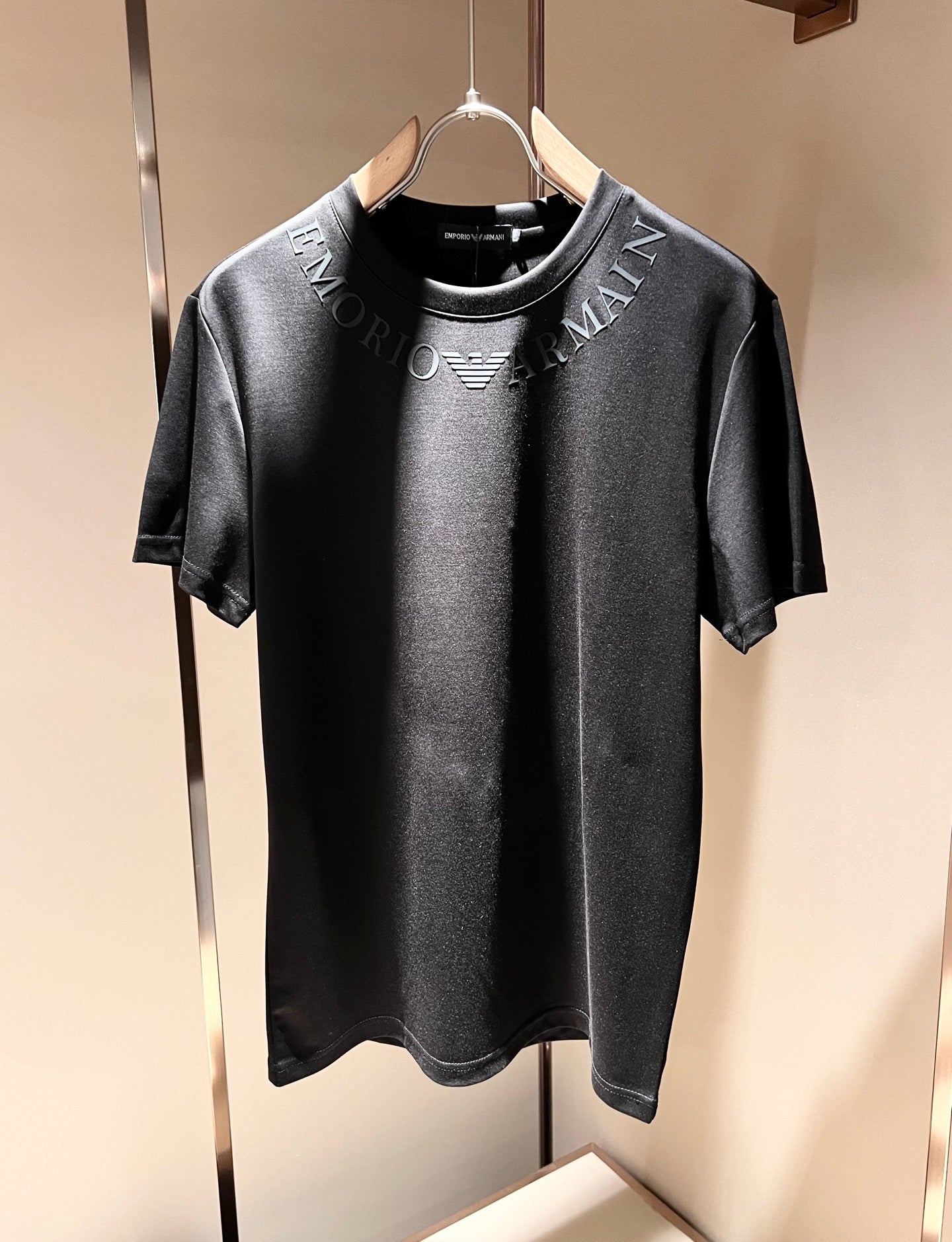 ARMA* 2025ss new t-shirt logo lamination on collar
