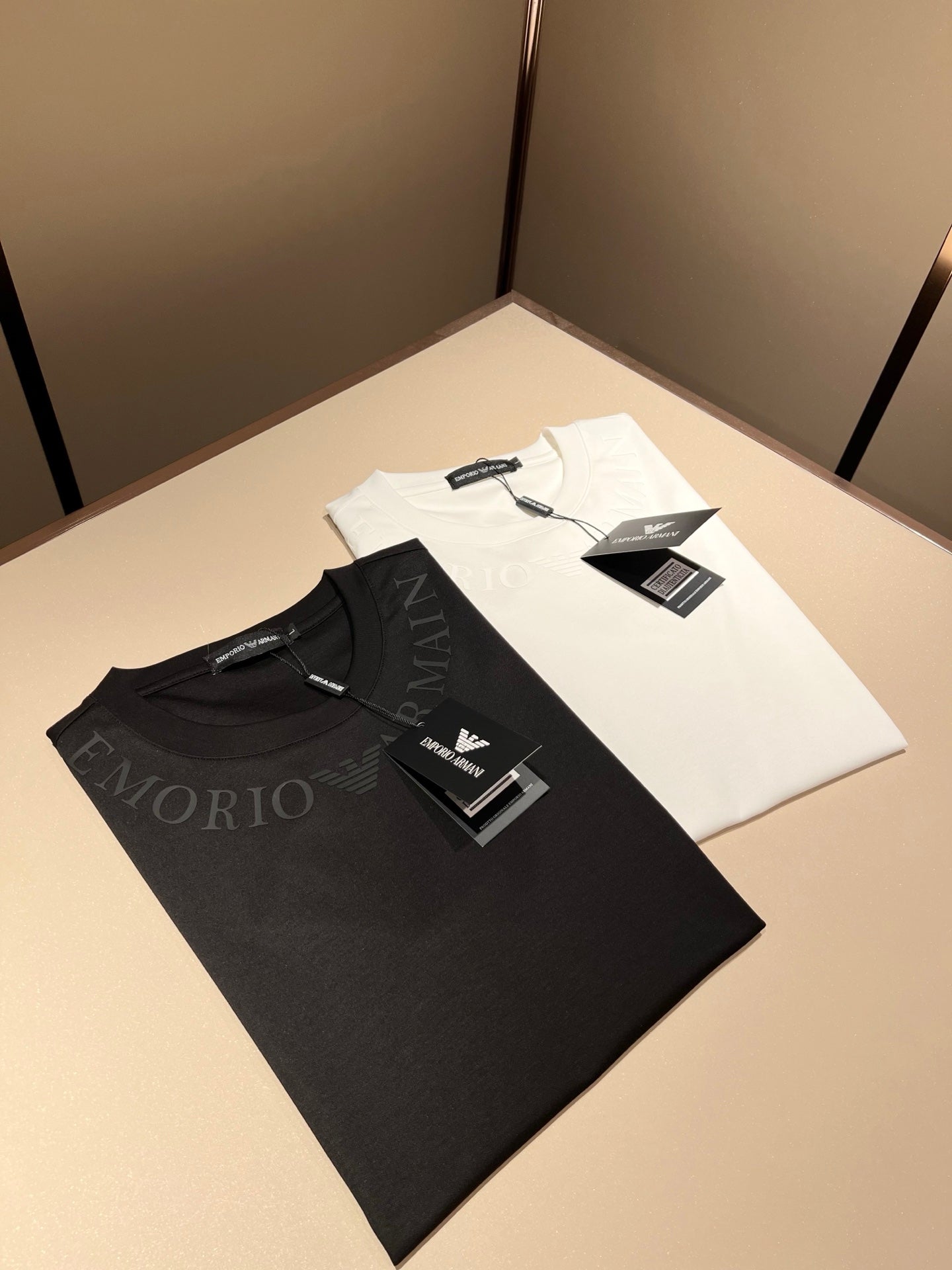 ARMA* 2025ss new t-shirt logo lamination on collar