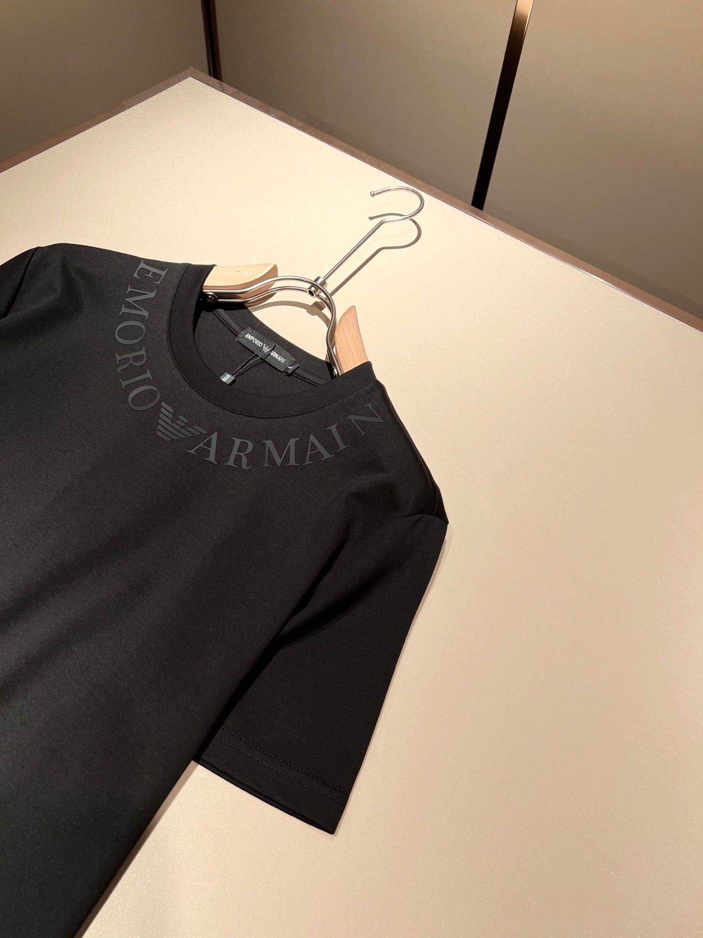ARMA* 2025ss new t-shirt logo lamination on collar