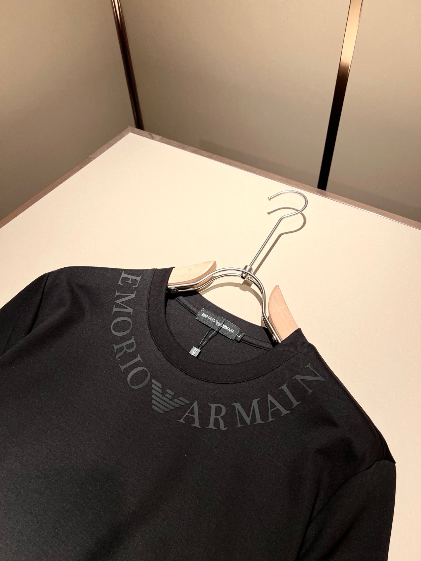 ARMA* 2025ss new t-shirt logo lamination on collar