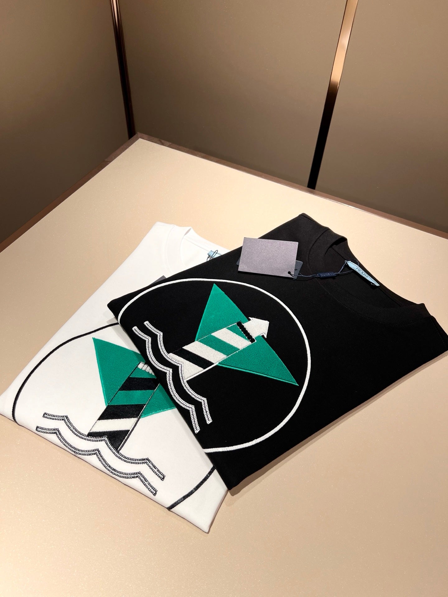 PRA* 2025ss new flocking pattern t-shirt