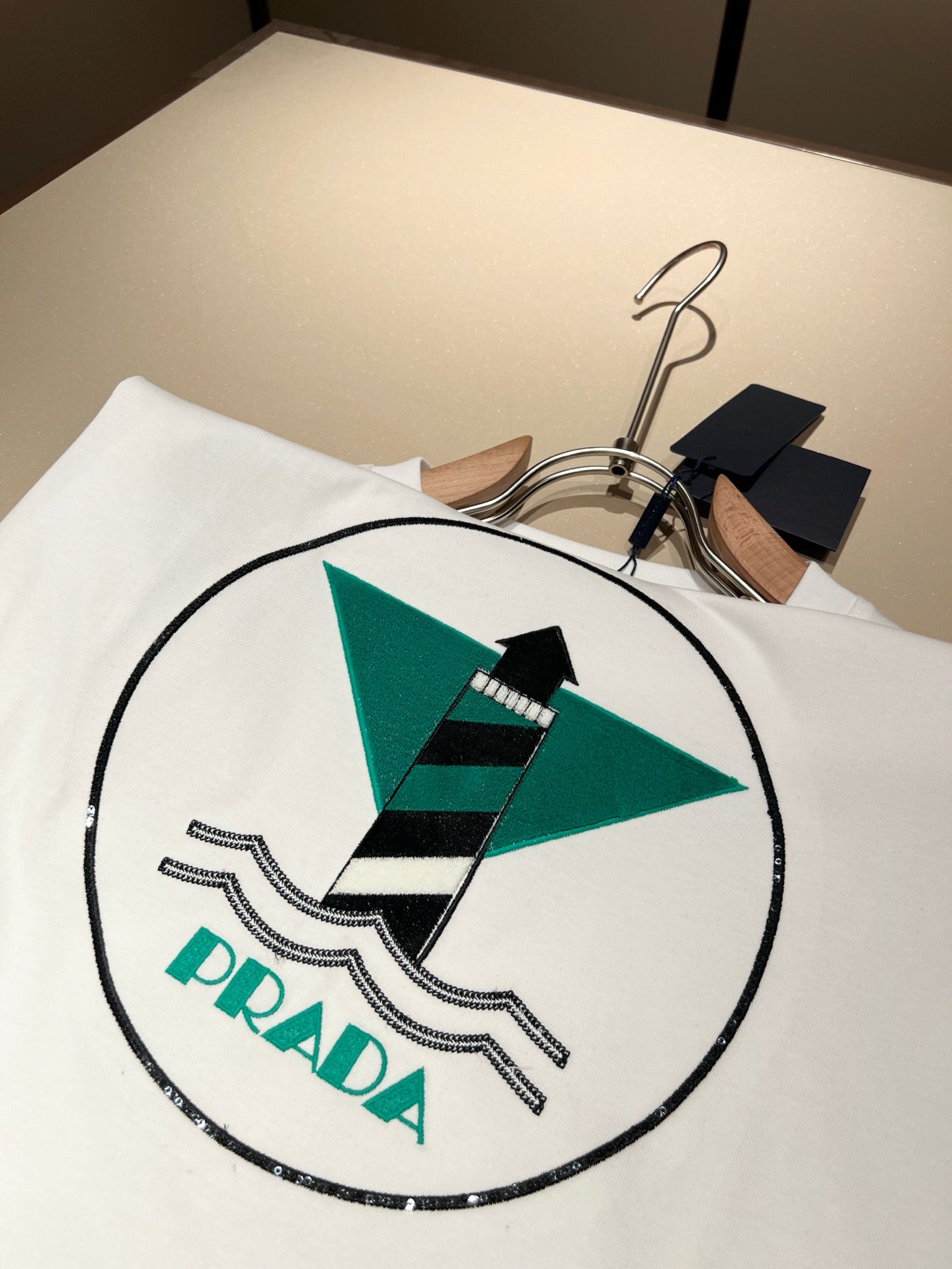 PRA* 2025ss new flocking pattern t-shirt