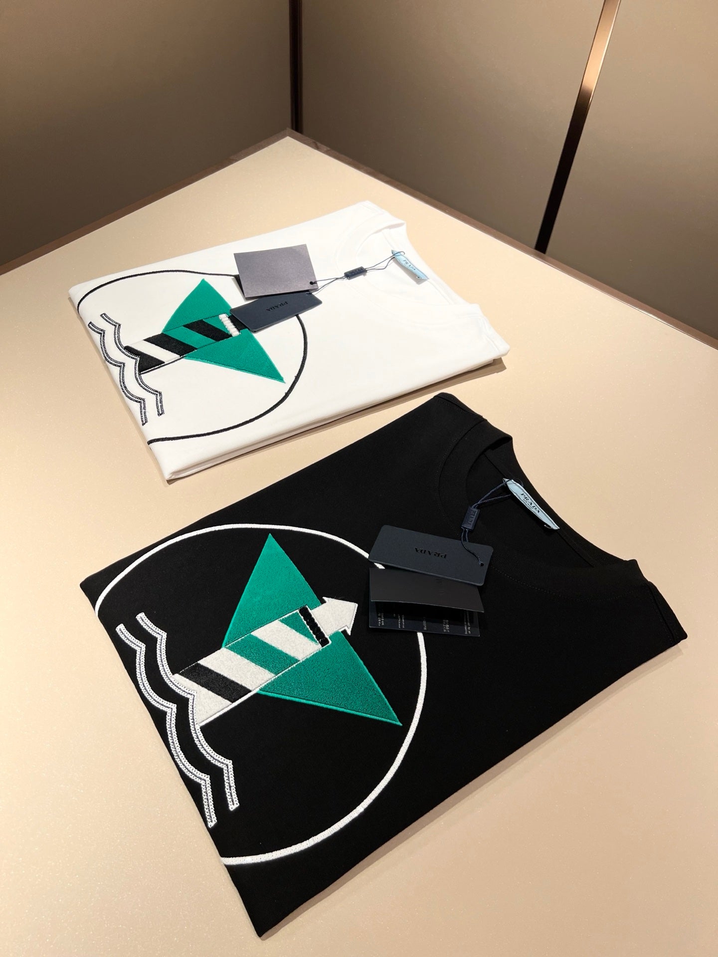 PRA* 2025ss new flocking pattern t-shirt