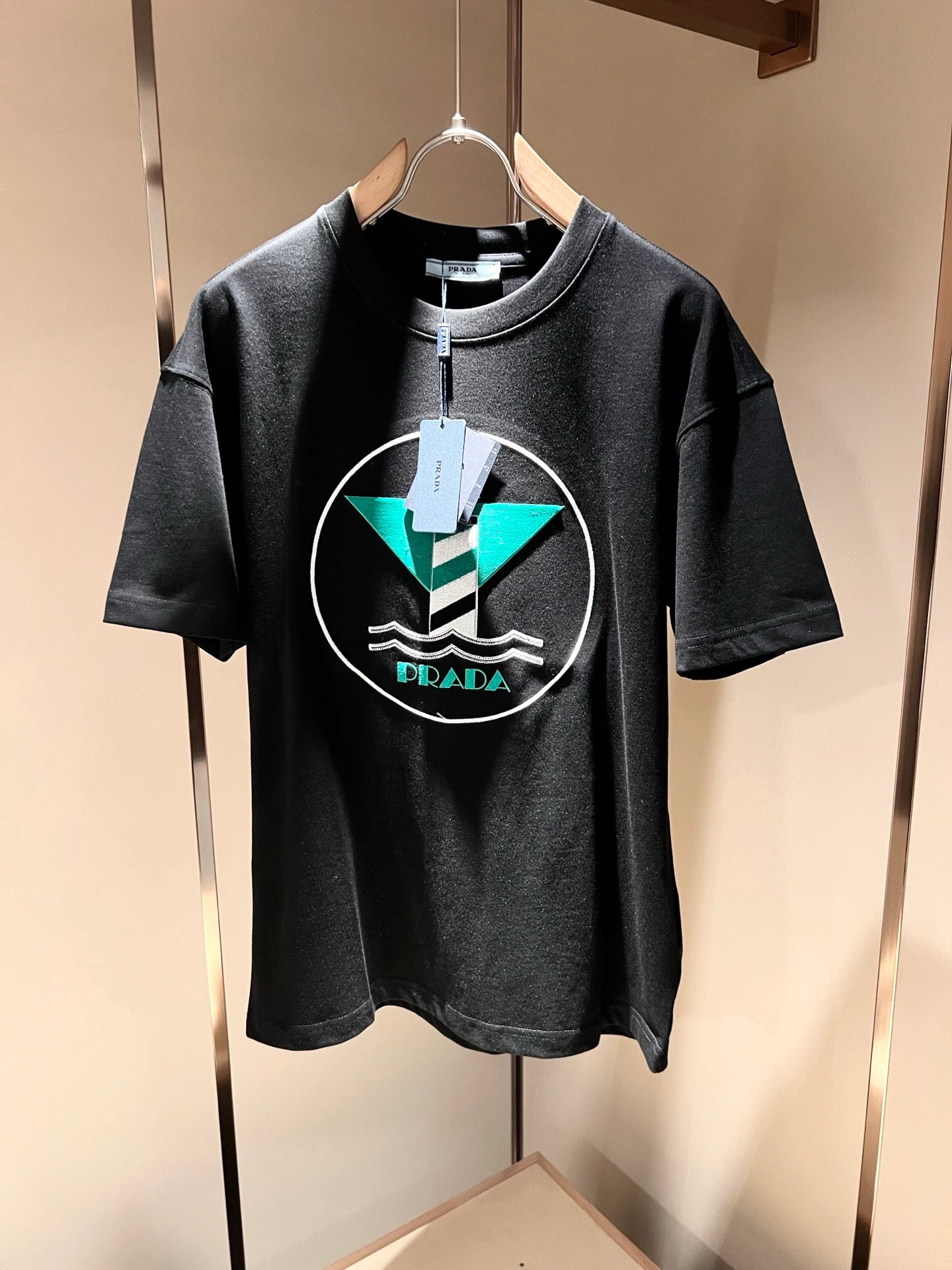 PRA* 2025ss new flocking pattern t-shirt